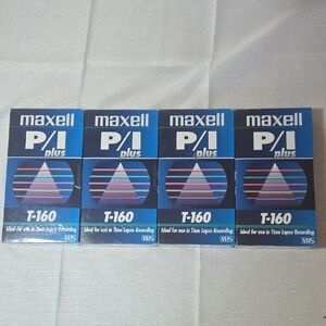 Lot of 4 Maxell T-160 VHS / VCR 8 Hour Video Tapes NEW SEALED BLANK Recordable